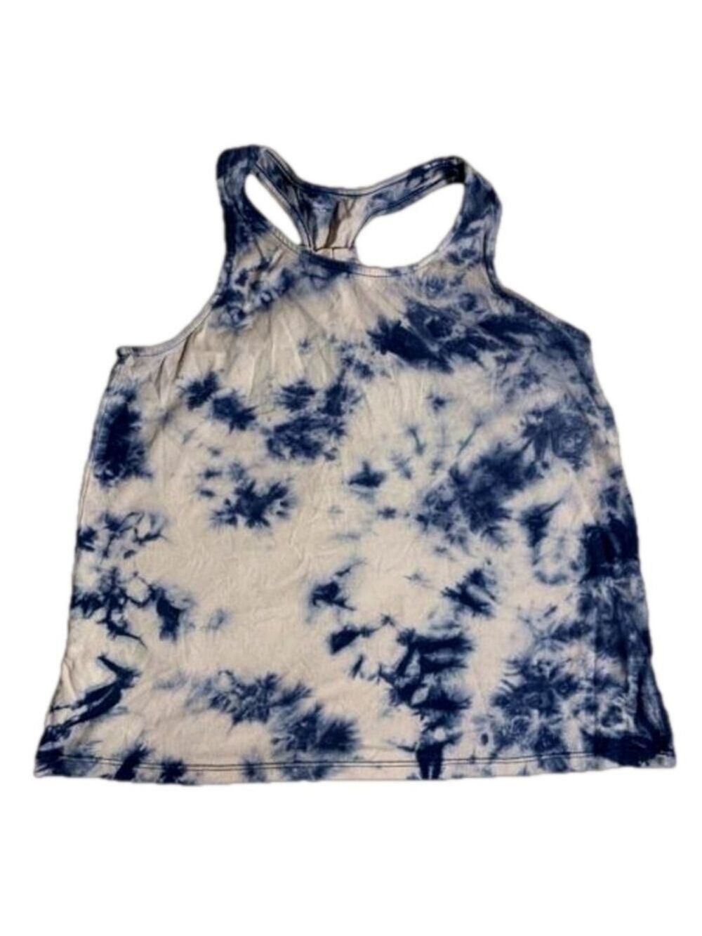 Gap kids blue and white tie dyed tank top size large kids